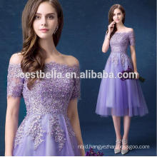 Hotsale Sweet Purple Bridesmaid Dress Off-Shoulder Chiffon fairy Prom Dresses